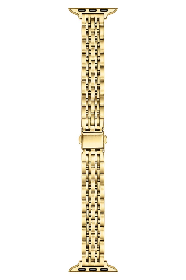 Rainey Skinny Stainless Steel Apple Watch® Watchband, Main, color, GOLD