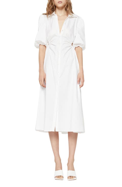 Cutout Midi Shirtdress