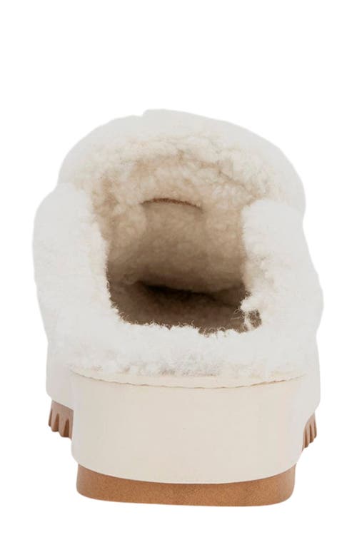 Aquatalia Amata Genuine Shearling Lined Mule In Ecru