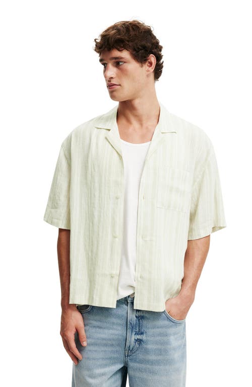 COTTON ON LINEN BOX FIT SHORT SLEEVE SHIRT