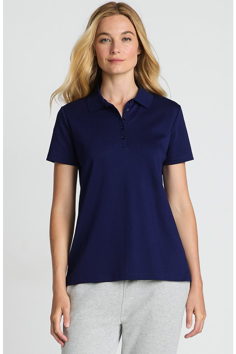 Supima Cotton Polo Shirt, Main, color, Deep Sea Navy
