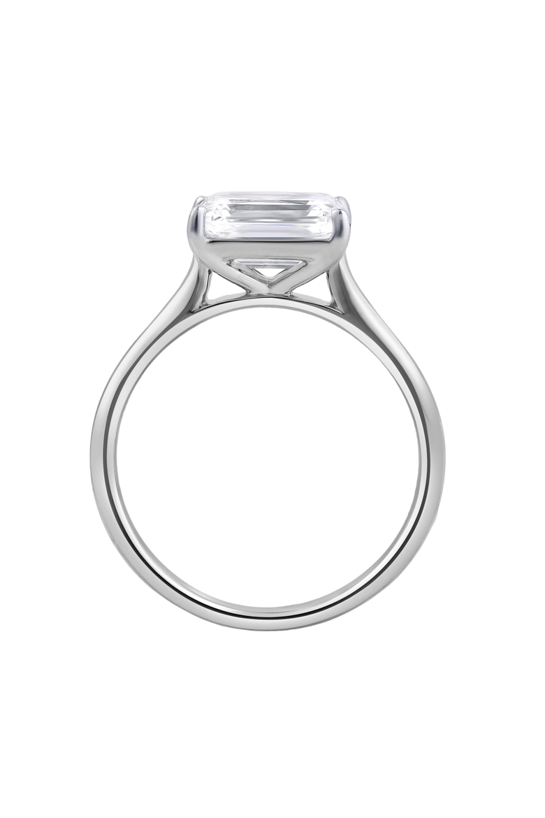 Posy 1.5 Ct Emerald East West 14K Gold Lab Grown Diamond Ring, Alternate, color, 14K White Gold