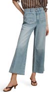 Veronica Beard Taylor High Waist Crop Wide Leg Jeans