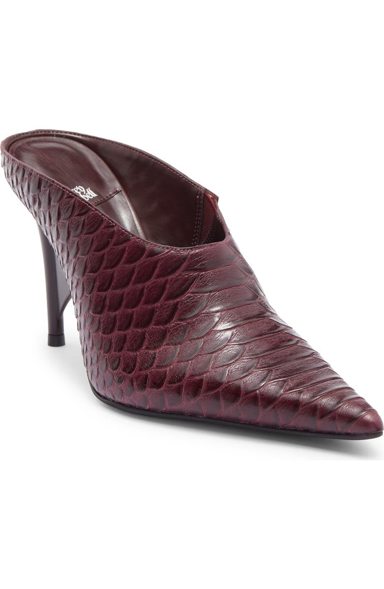 Jeffrey Campbell Vader Pointed Toe Mule, Main, color, Wine Snake