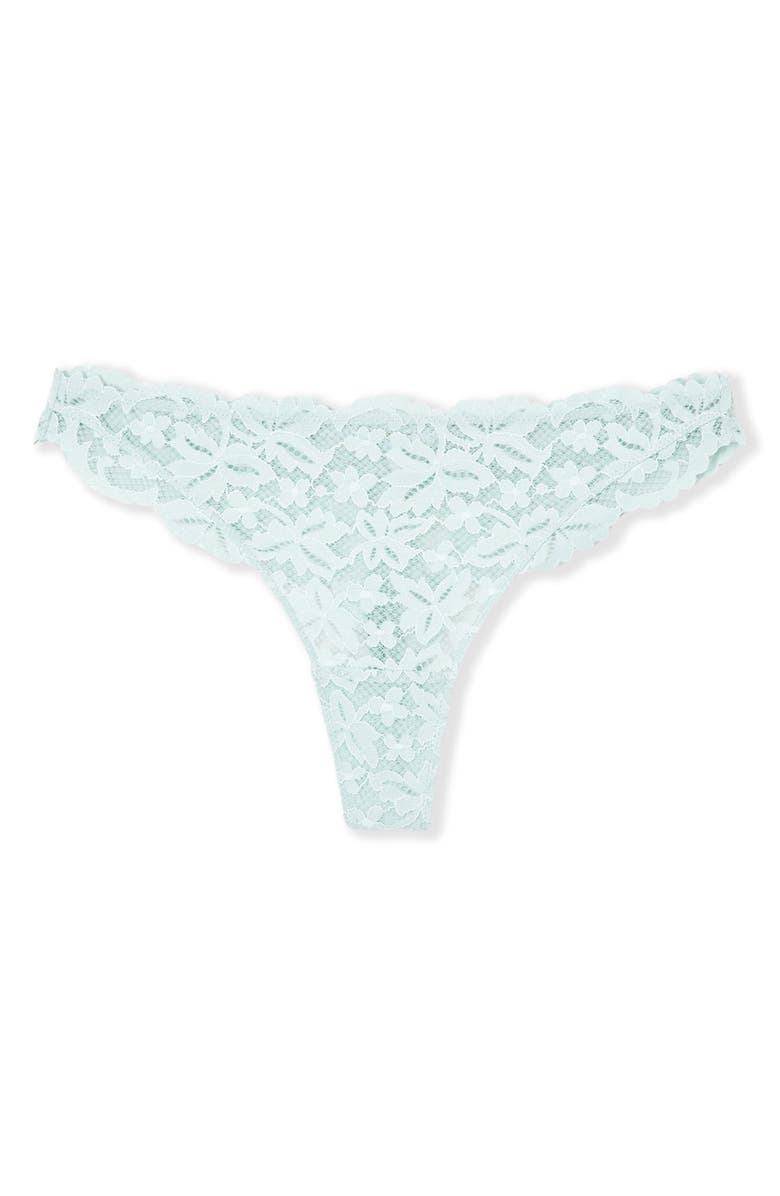 Etam Legende Lace Tanga, Alternate, color, Blue Green