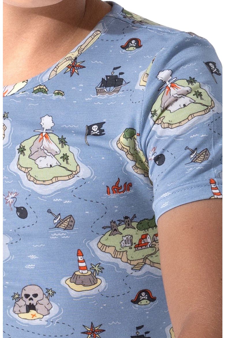 Pirate Cove Kids 2-Piece Short Sleeve & Shorts Pajama Set, Alternate, color, Pirate Cove
