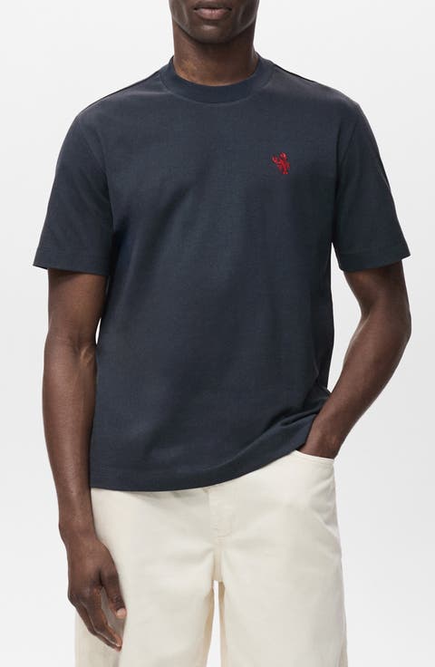 Shellfish Embroidery Crewneck T-Shirt