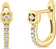 Bony Levy Maya 18k Gold Diamond Huggie Hoop Earrings