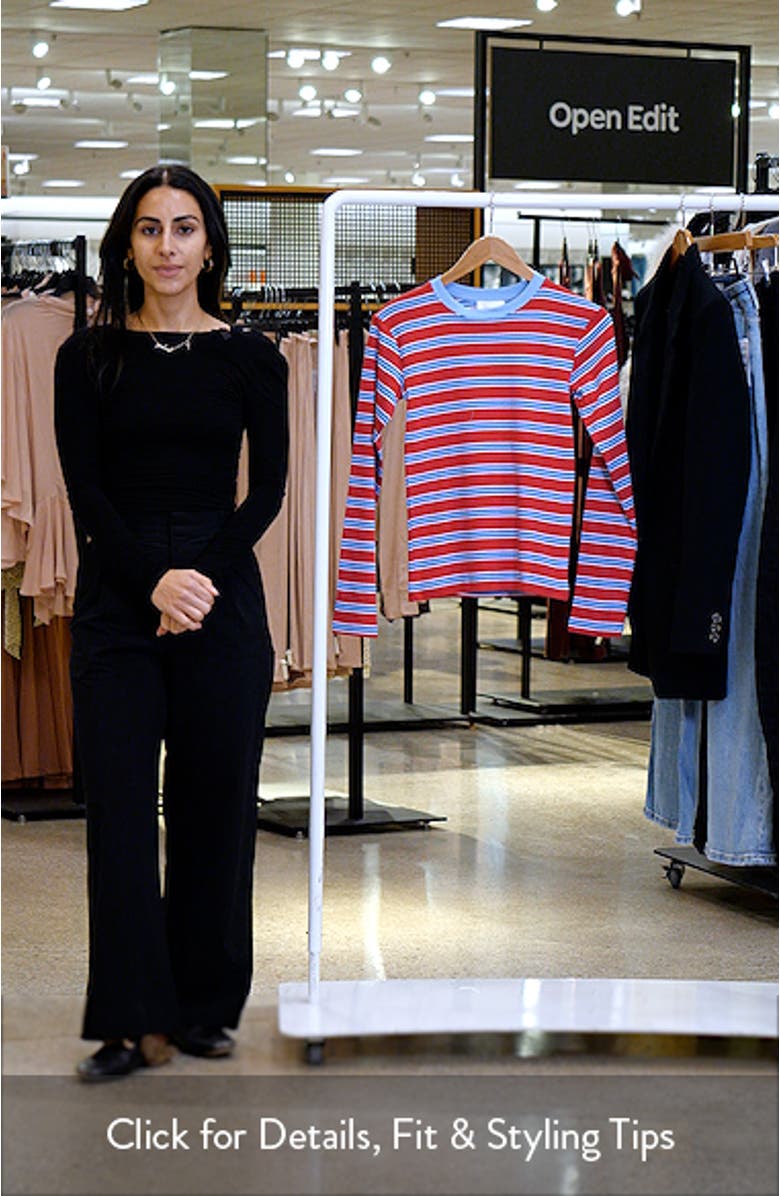 Everyday Stripe Long Sleeve Cotton T-Shirt, sales video thumbnail