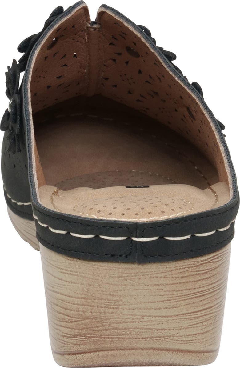 GOOD CHOICE NEW YORK Krista Flower Cutout Wedge Mule, Alternate, color,