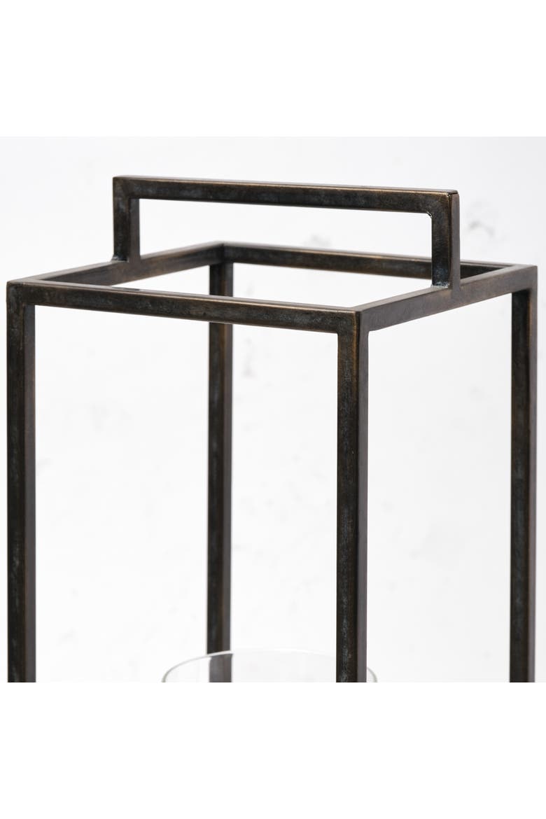 Orionis Large Wood w/ Metal Lantern Candle Holder, Alternate, color, Black