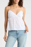 Madden Girl Eyelet Babydoll Cotton Camisole