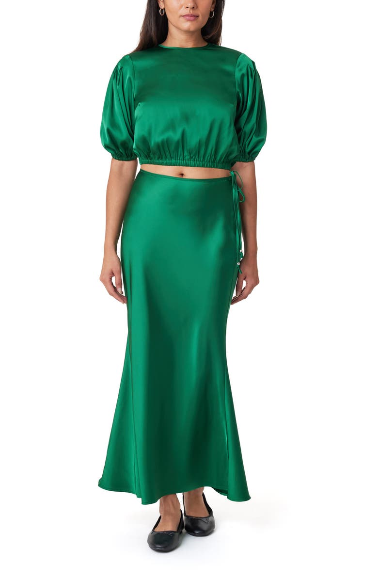 Scotch & Soda Crop Satin Top, Alternate, color, 