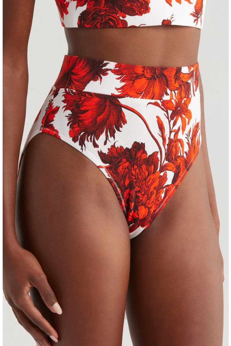 High Waist Lounge Briefs, Alternate, color, CHIPPENDALE FLORAL