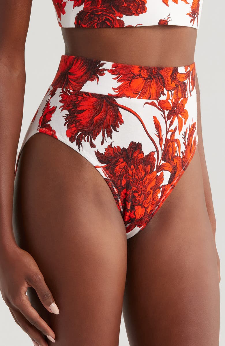 KILO BRAVA High Waist Lounge Briefs, Alternate, color, Chippendale Floral
