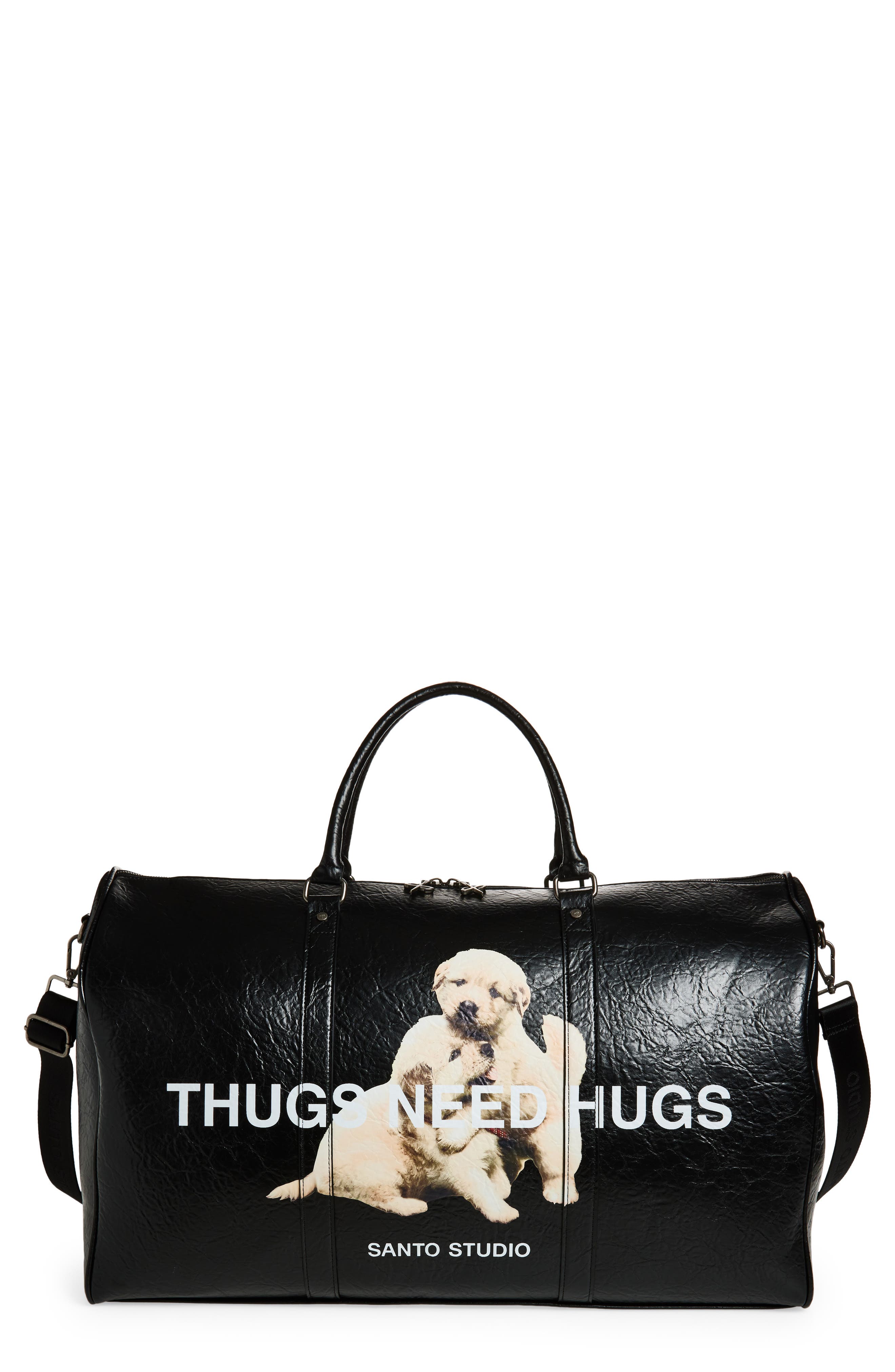 SANTO STUDIO Paul Rodriguez Black Duffel Bag, Main, color, Black