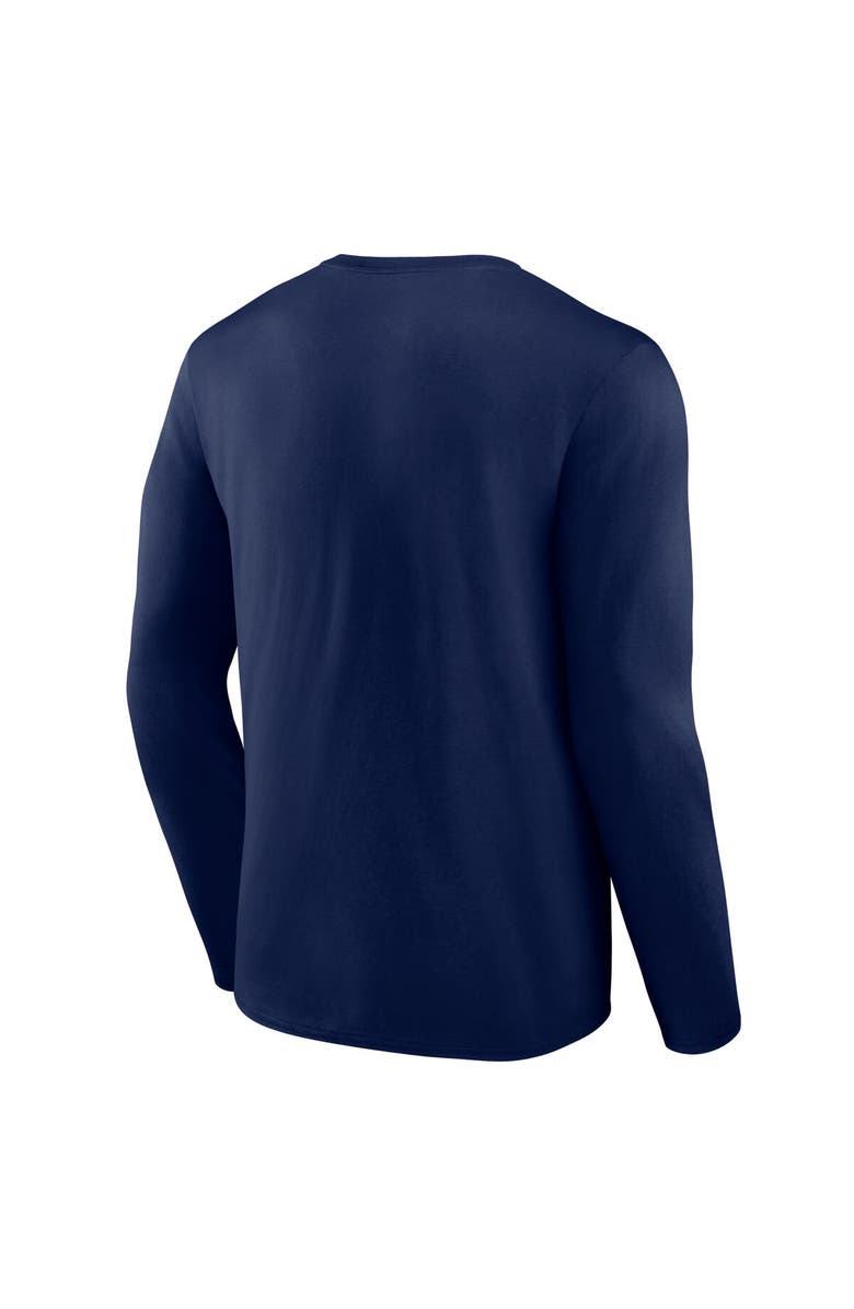 Logo Athletic Men's Logo Athletic Navy Milwaukee Brewers Heart & Soul Long Sleeve T-Shirt, Alternate, color, Navy