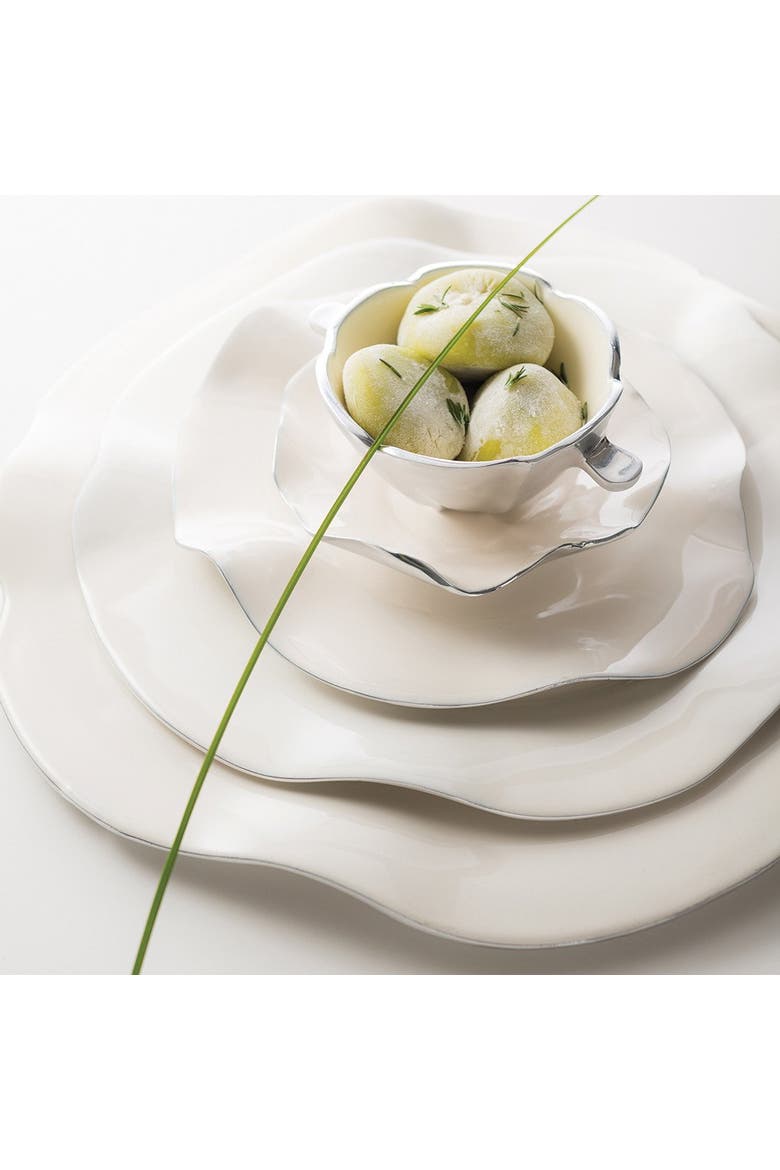 Ruffled Oyster Plate, Main, color, Gold