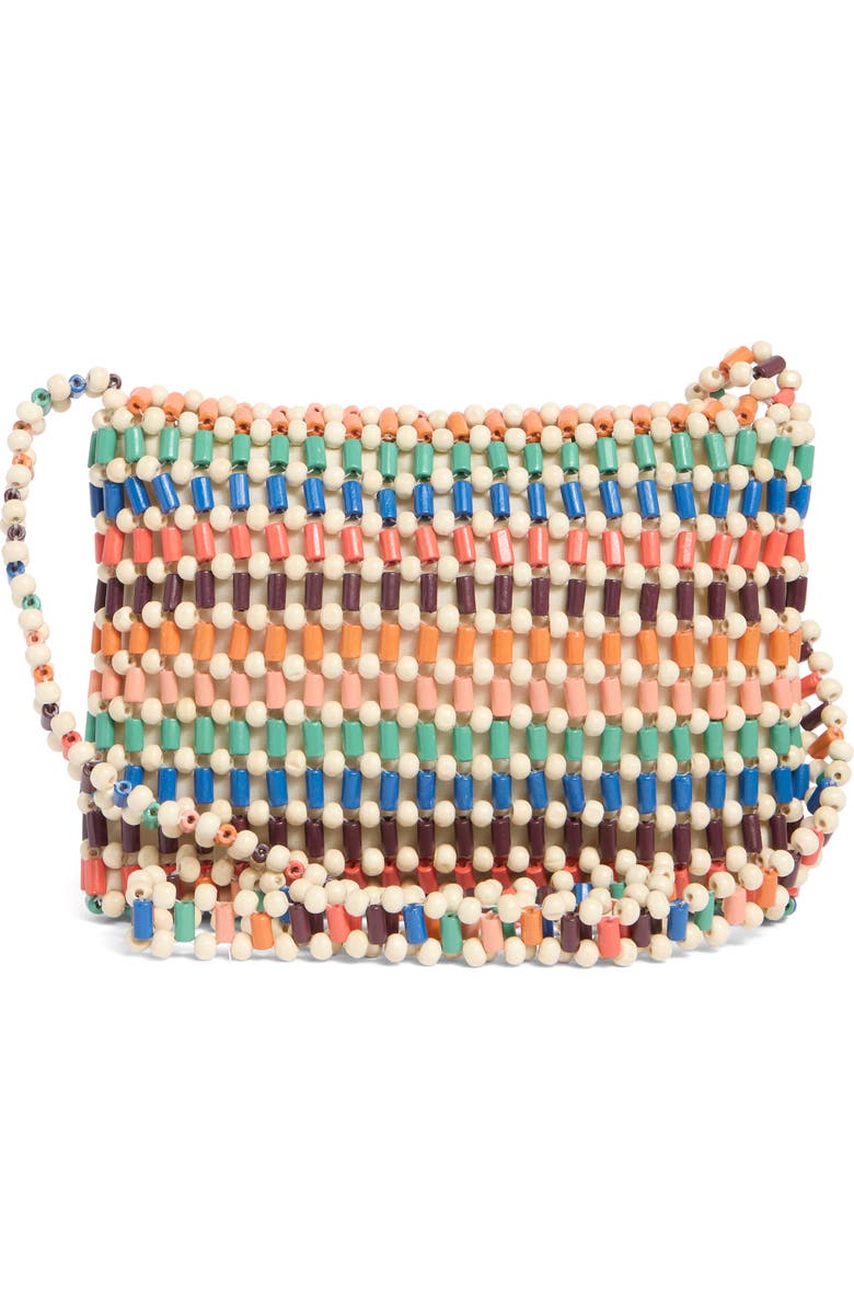 Collection XIIX Wooden Beaded Bag, Alternate, color, Ivory Multi