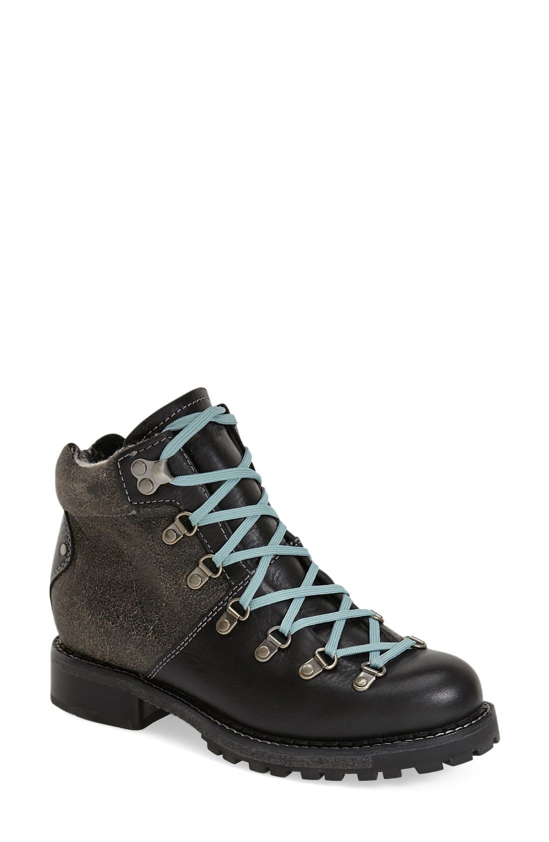 'Rockies' Hiking Boot, Main, color, BLACK/BUFFALO WOOL