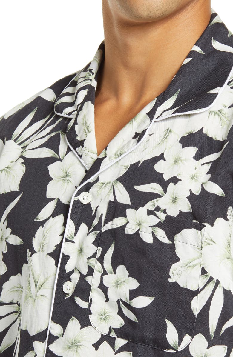 NN07 Paris Floral Men's Button-Up Camp Shirt, Alternate, color, 