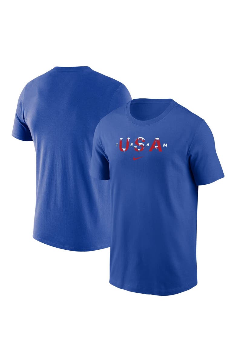 Nike Men's Nike Royal Team USA Snow Dri-FIT T-Shirt, Main, color, Royal
