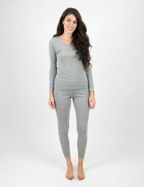 Leveret Cotton Solid Matching Family Pajamas In Gray