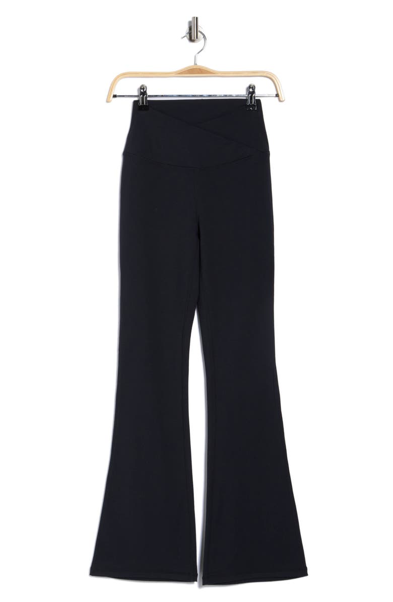 YOGALICIOUS Ultra Lush Madison Crossover Flare Leggings, Alternate, color, Black