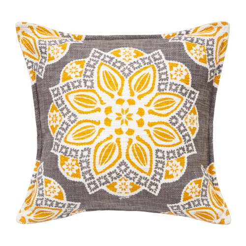 C & F Home C&f Home Mary Geometric Medallion Cotton Decorative Throw Pillow In Yellow