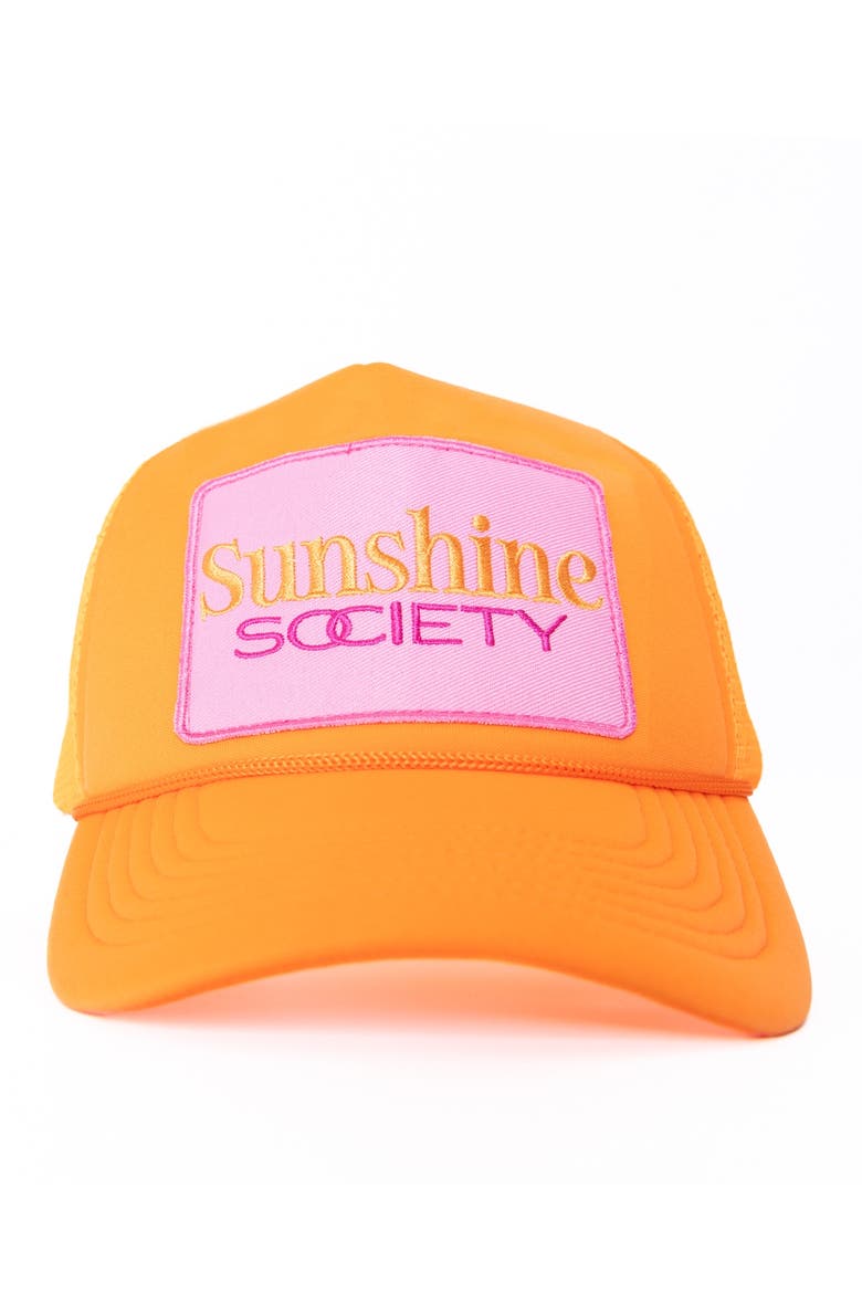 Signature Trucker Hat, Main, color, Bright Orange