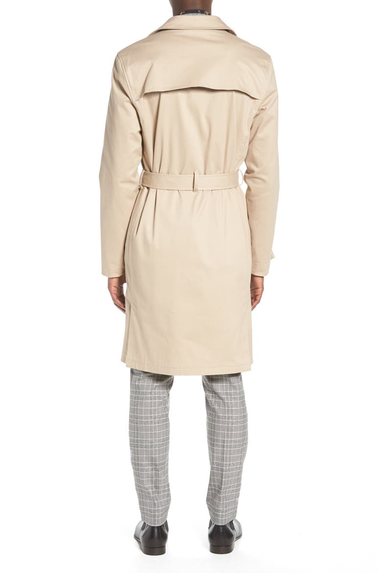 Peached Trench Coat, Alternate, color, STONE