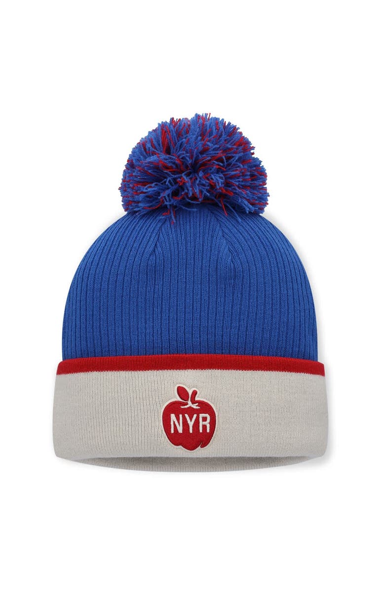 FANATICS Women's Fanatics Blue/Red New York Rangers 2026 NHL Winter Classic Cuffed Pom Knit Hat, Main, color, Blue