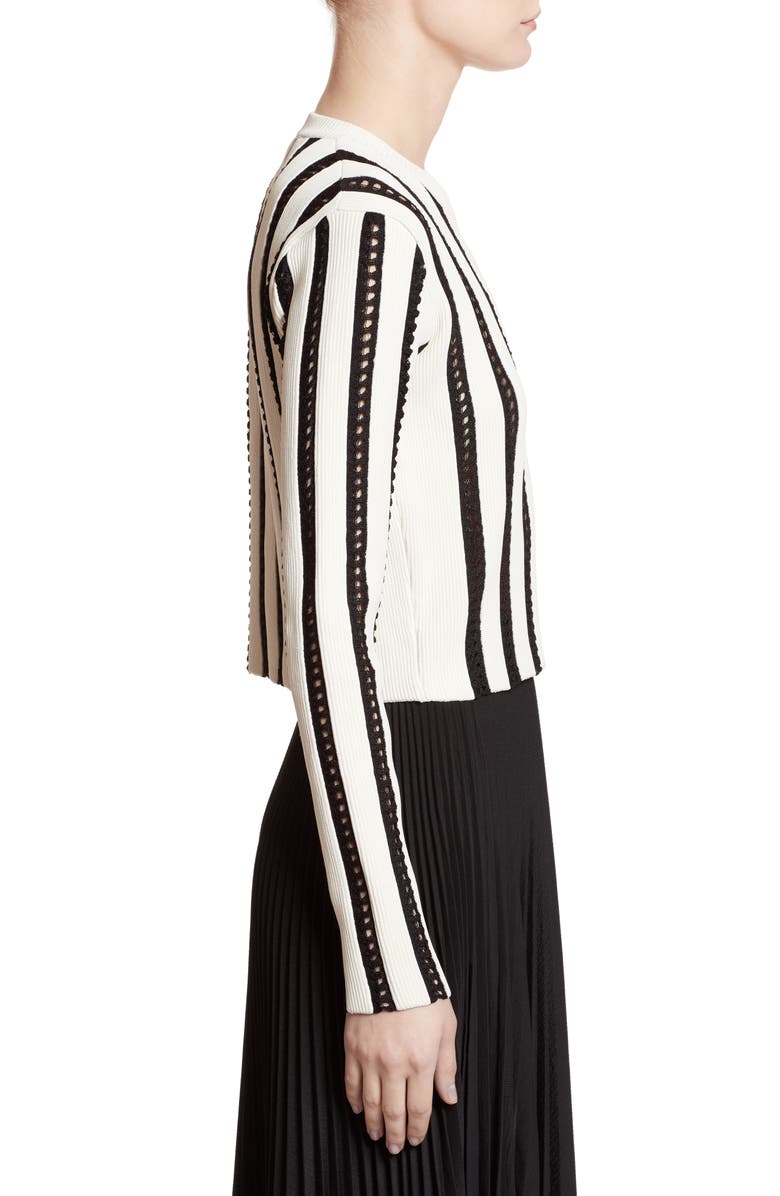 Proenza Schouler Crop Crewneck Sweater, Alternate, color,