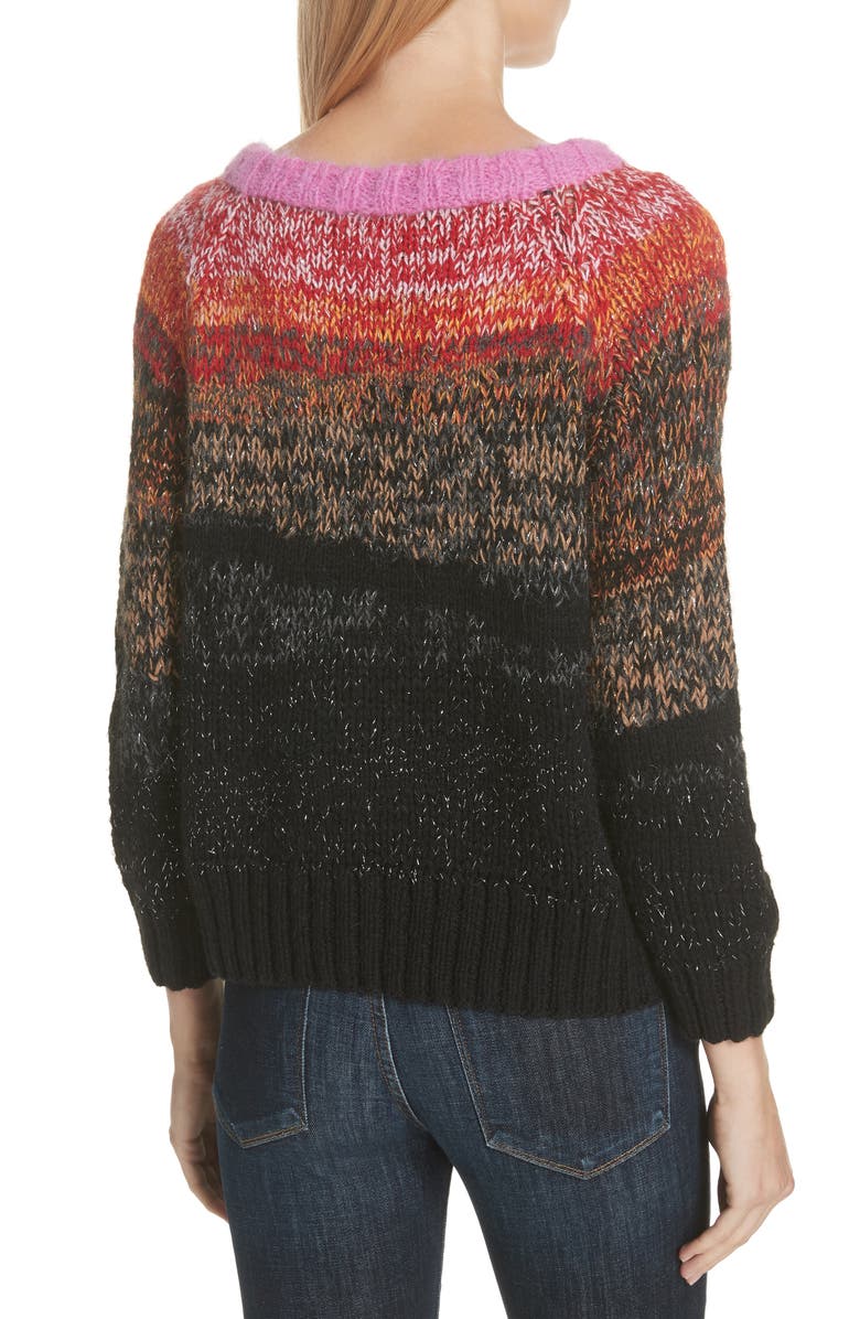 Smythe Metallic Ombré Alpaca Sweater, Alternate, color, 