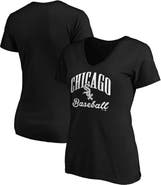 FANATICS Women's Fanatics Branded Black Chicago White Sox Victory Script V-Neck T-Shirt