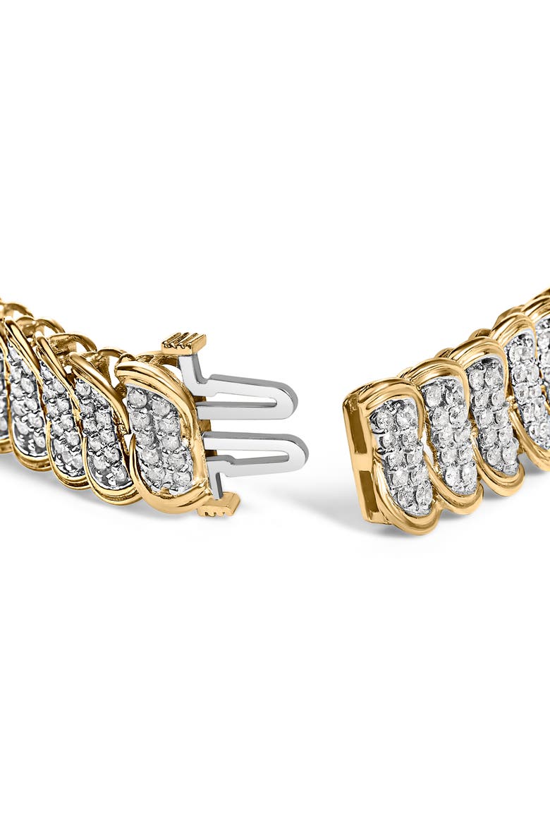 10K Yellow Gold 4.0 Cttw Diamond S-Link Bracelet, Alternate, color, Yellow Gold