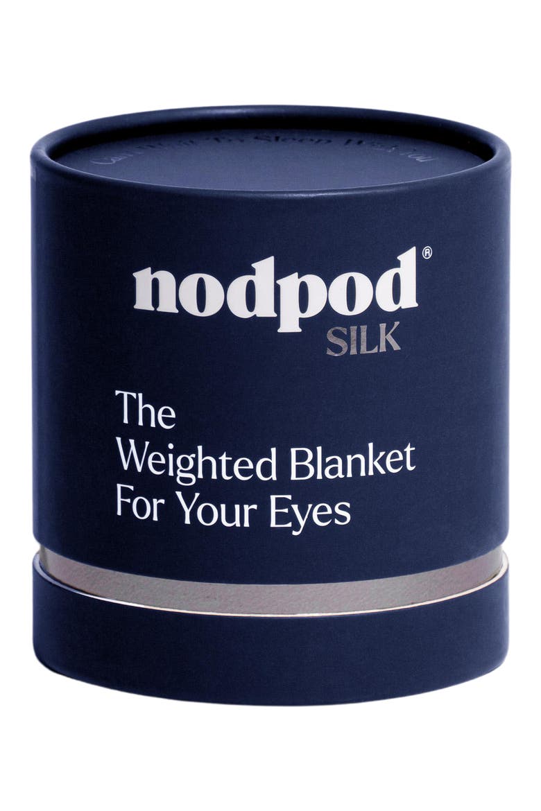 Silk & Velvet Weighted Sleep Mask, Alternate, color, SAPPHIRE