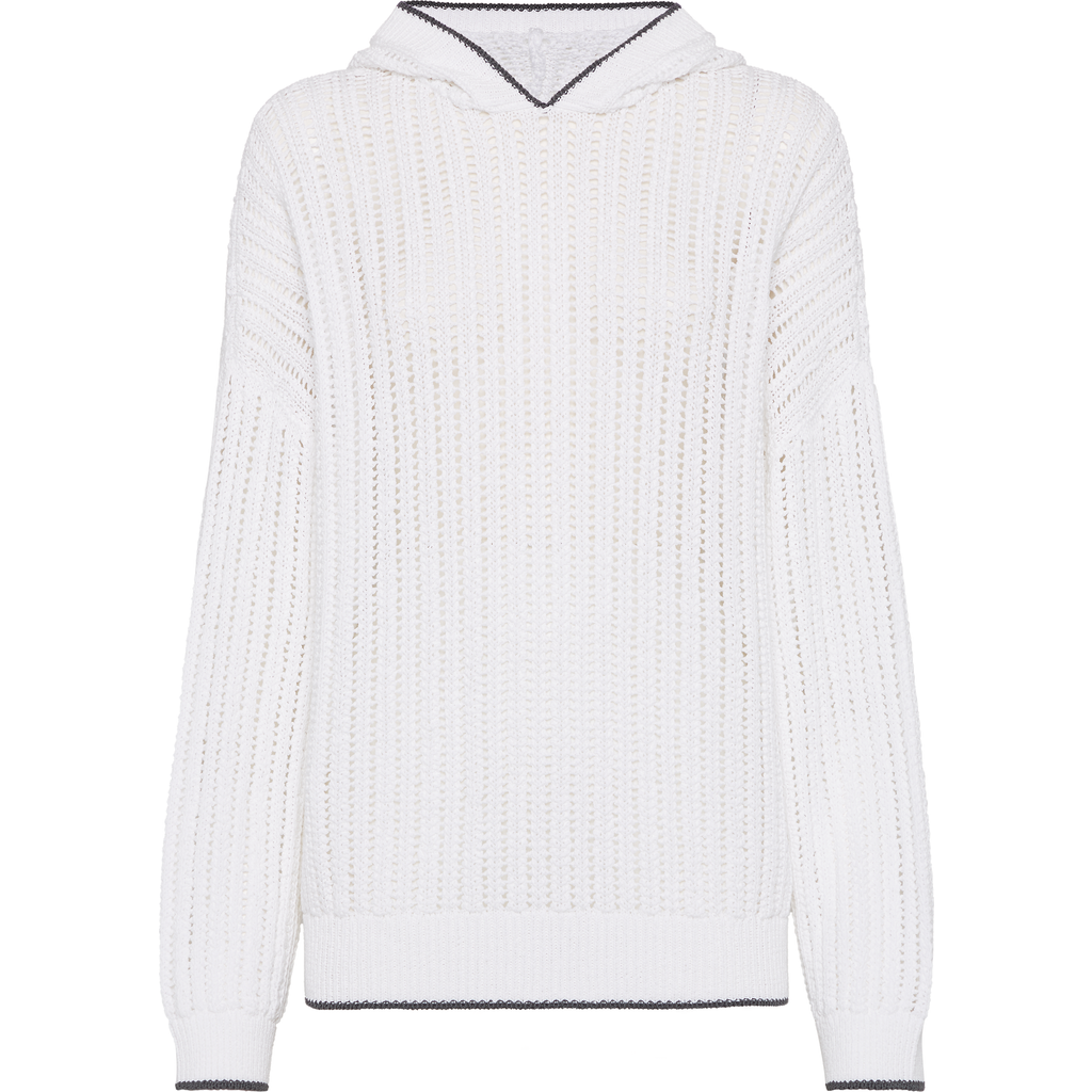 Brunello Cucinelli Sweatshirt With Monili In White