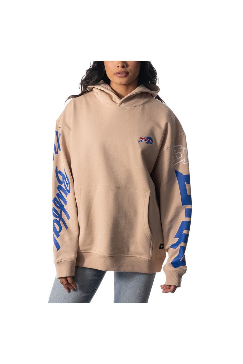 Unisex The Wild Collective Cream Buffalo Bills Heavy Block Graphic Pullover Hoodie, Alternate, color, Cream
