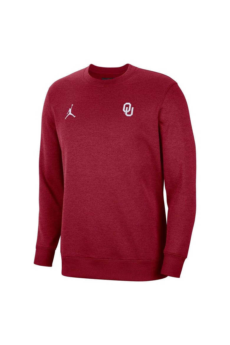 Men's Jordan Brand Crimson Oklahoma Sooners Logo Pullover Sweatshirt, Alternate, color, Crimson
