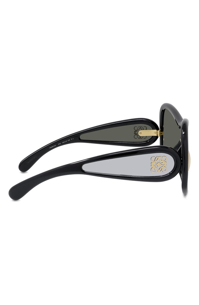 Loewe Anagram 144mm Mirrored Mask Sunglasses, Alternate, color,