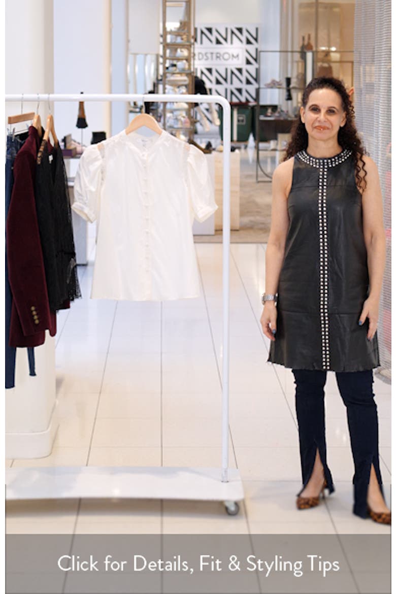 Lace Inset Silk Button-Up Shirt video