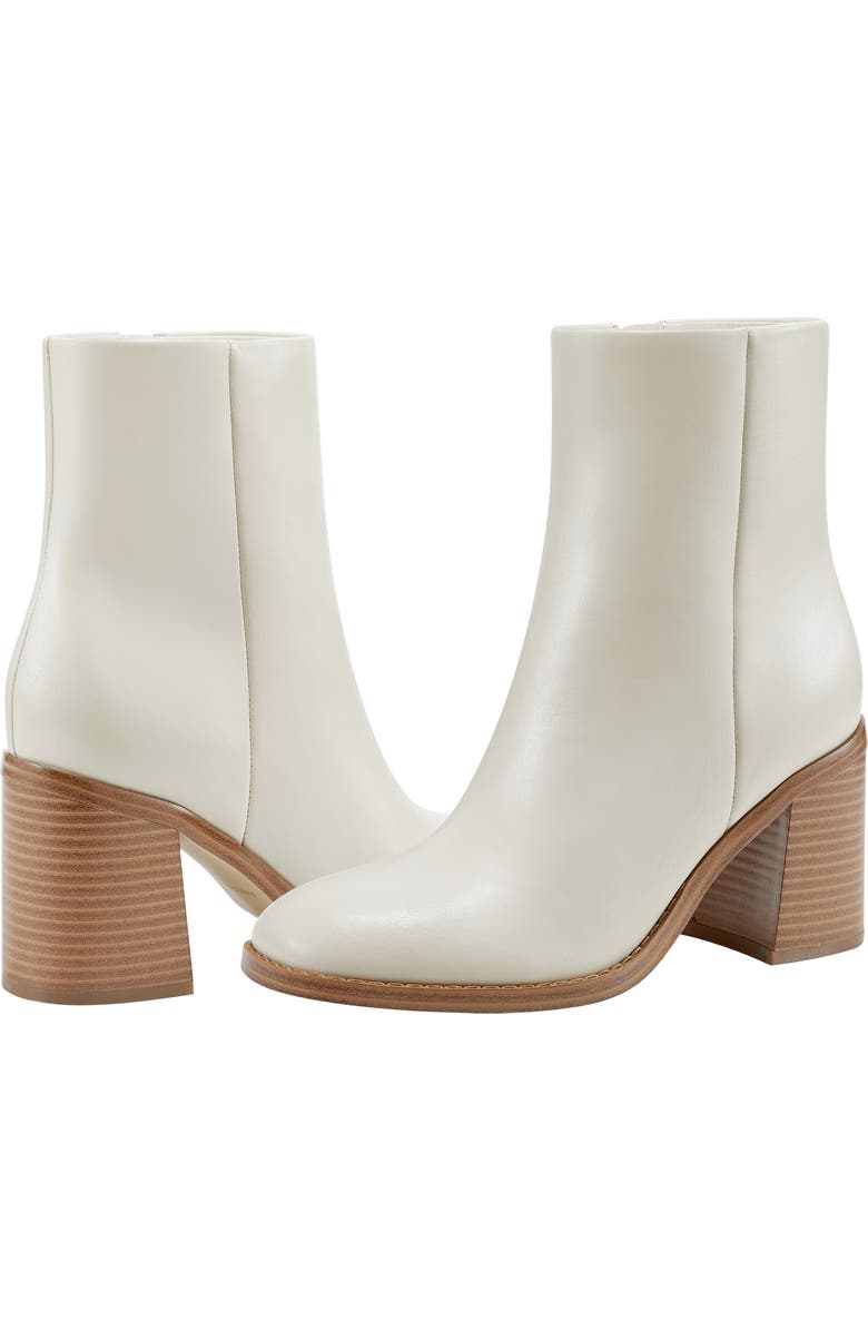 Marc Fisher Block Heel Bootie, Alternate, color, Cream