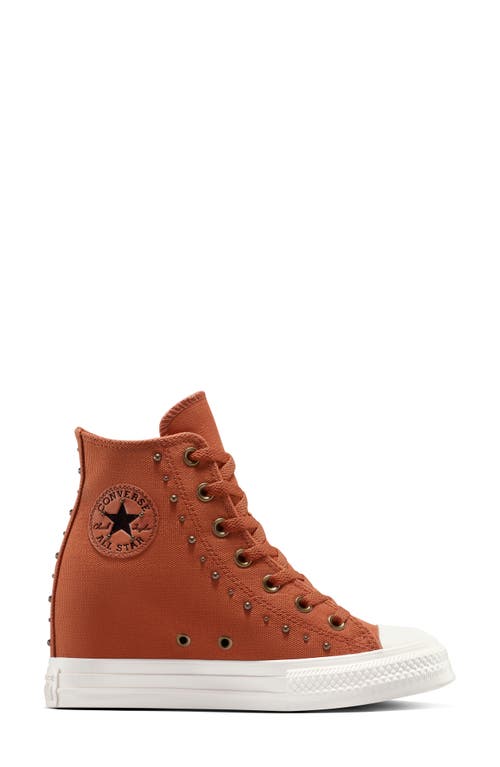 Shop Converse Chuck Taylor® All Star® Wedge Platform High Top Sneaker In Red Terracotta/egret/black