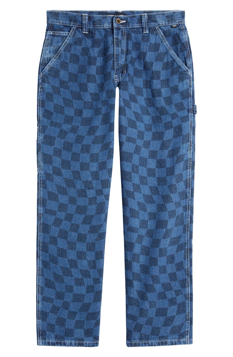 Vans Drill Checkerboard Print Carpenter Jeans, Alternate, color, 