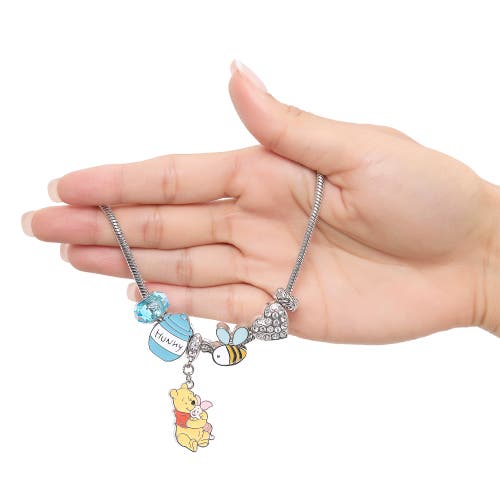Winnie The Pooh Beaded Charm Bracelet In Metallic