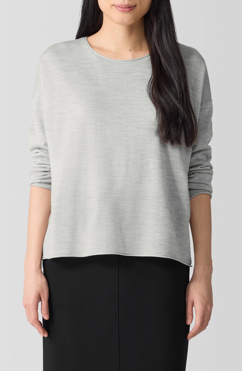 Eileen Fisher Crewneck Wool Sweater, Main, color,