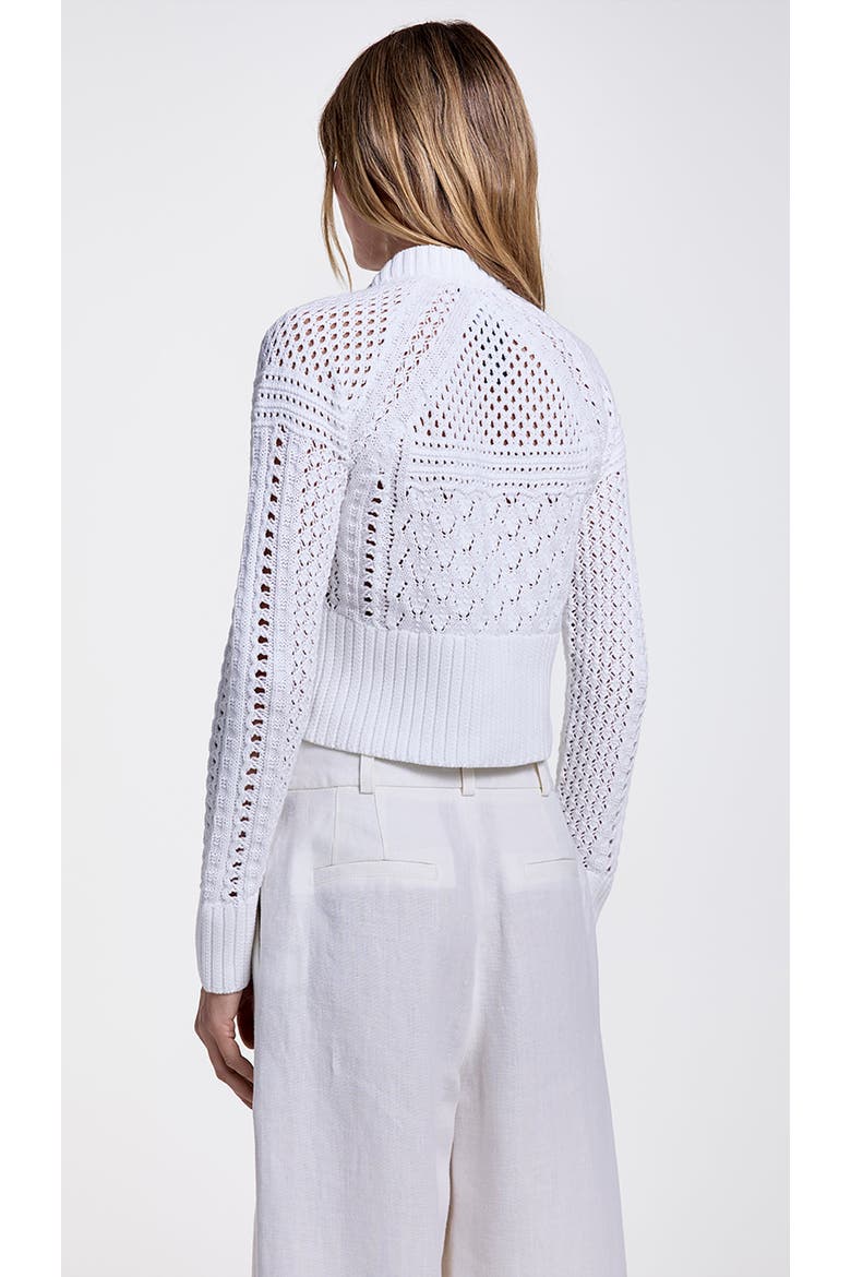 Crochet Cardigan, Alternate, color, White