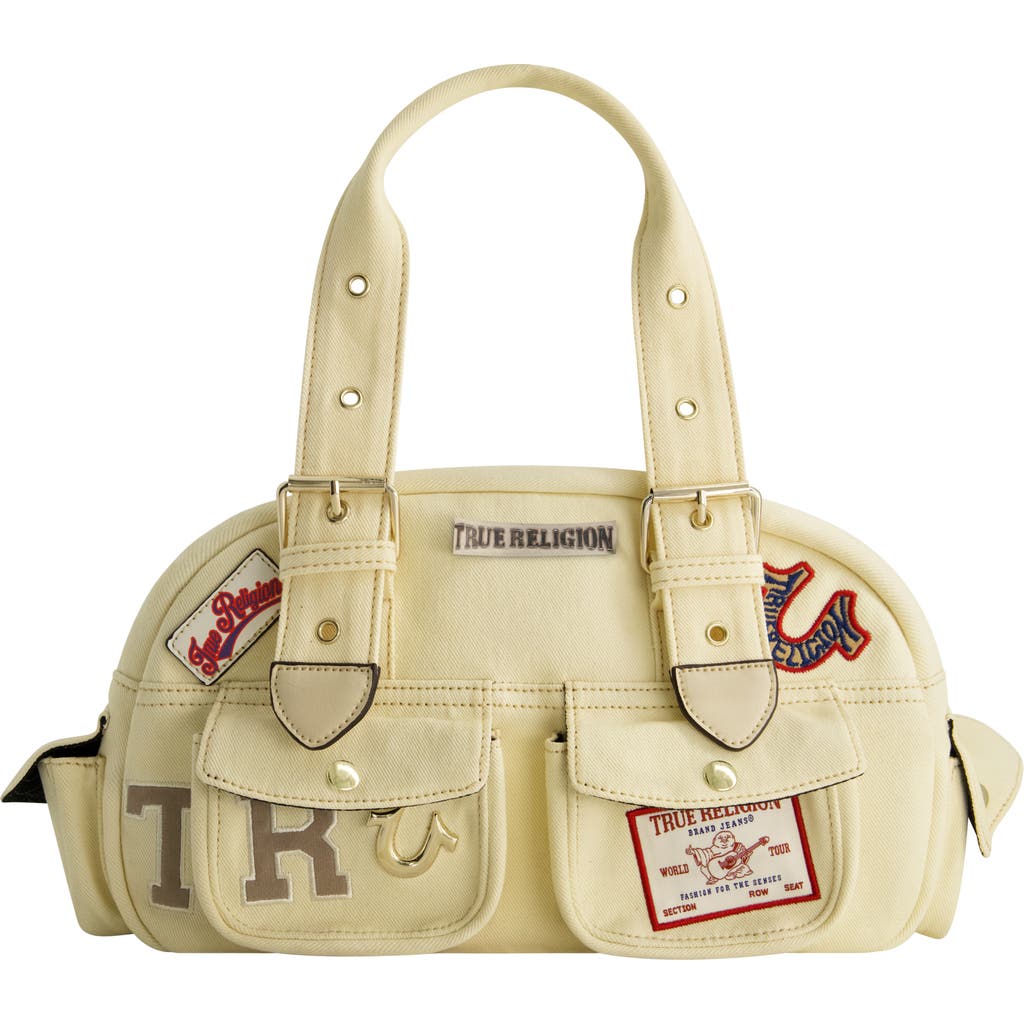 True Religion Multi-patch Satchel In Sand