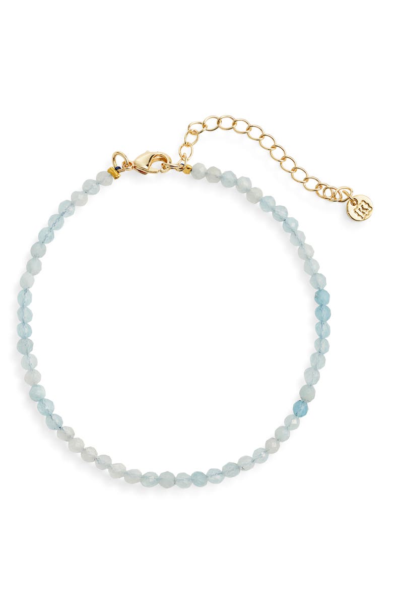 Kiara by Ki-ele Susannah Aquamarine Bracelet, Main, color, Gold